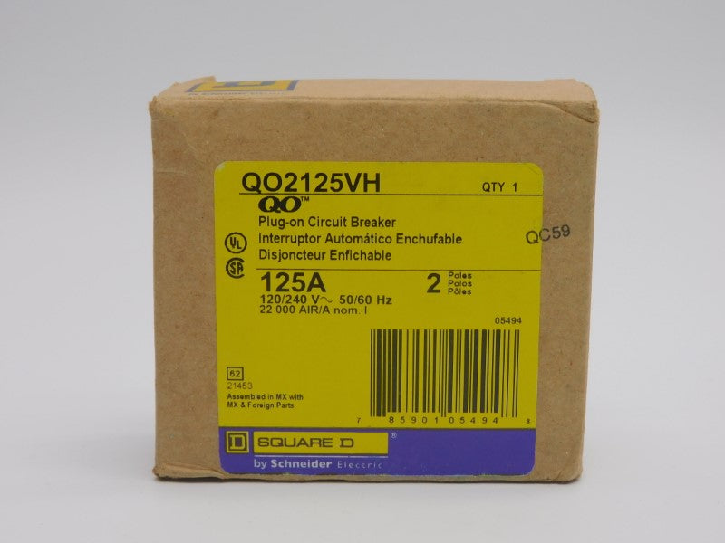 SQUARE D QO2125VH 120/240V 125A NSMP
