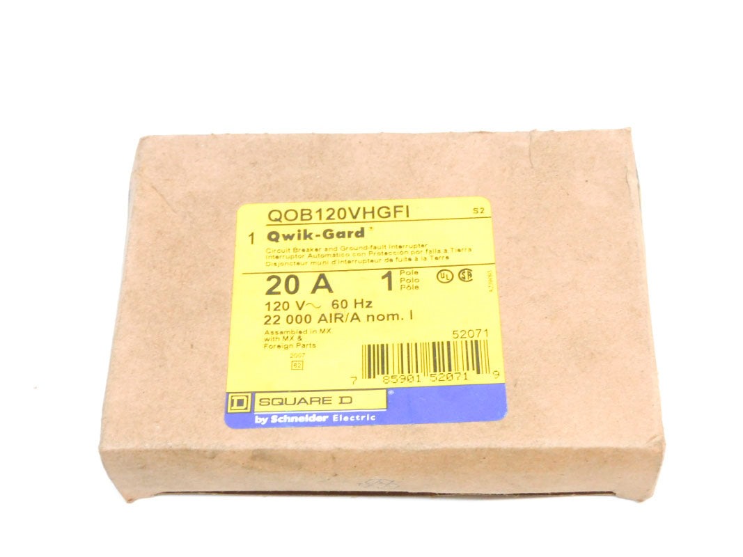 SQUARE D QOB120VHGFI 120V 20A NSMP