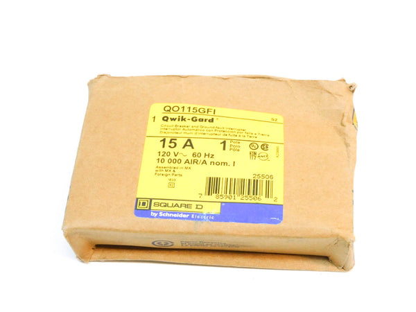 SQUARE D QO115GFI 120V 15A NSMP