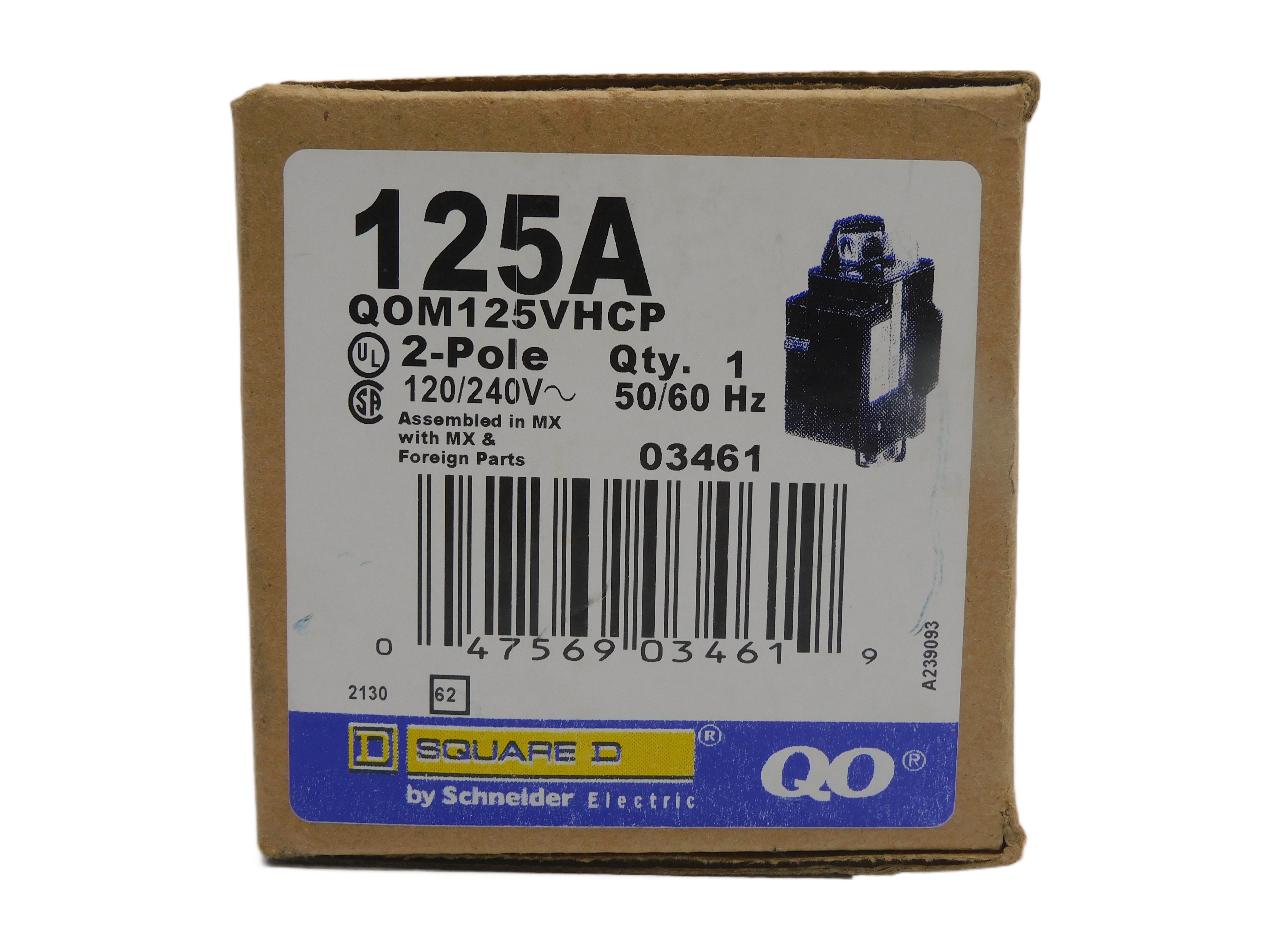 SQUARE D QOM125VHCP 240V 125A NSMP