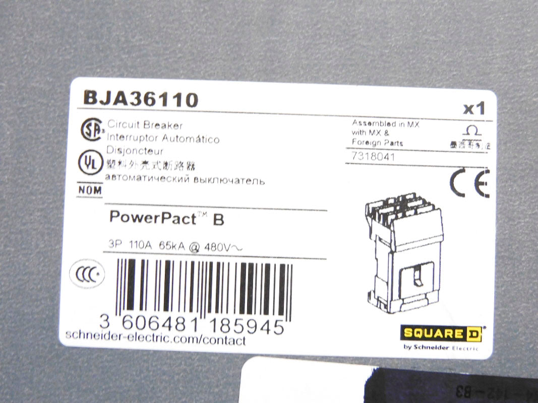 SQUARE D BJA36110 480V 110A NSMP