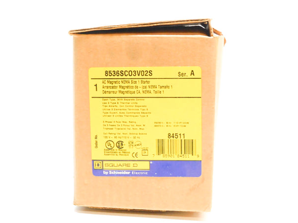 SQUARE D 8536SCO3V02S SER. A 110/120V 32A NSMP