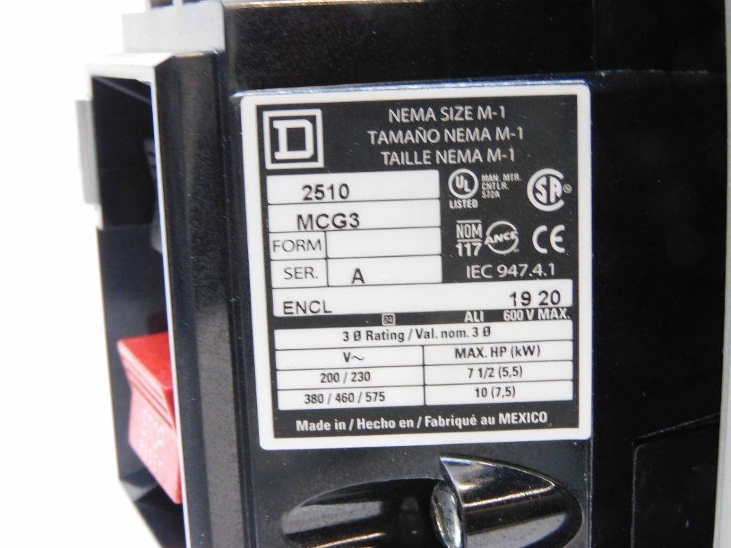SQUARE D 2510MCG3 SER. A 575V NSMP