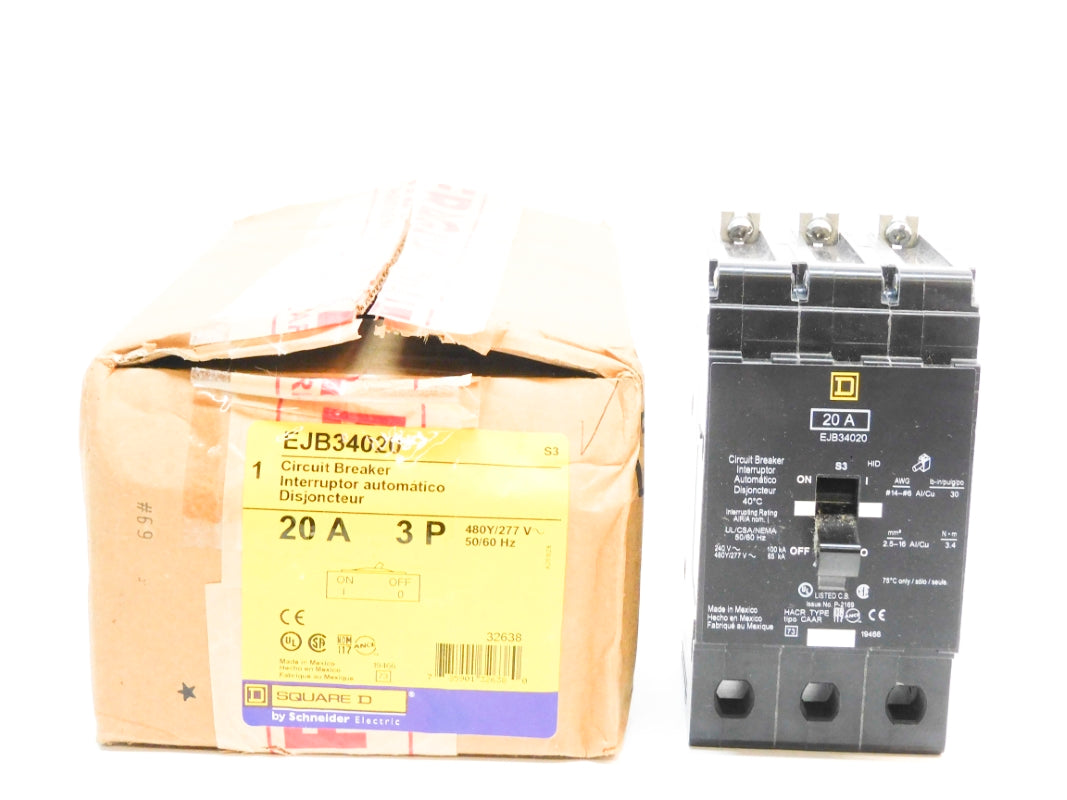 SQUARE D EJB34020 277V 20A NSMP