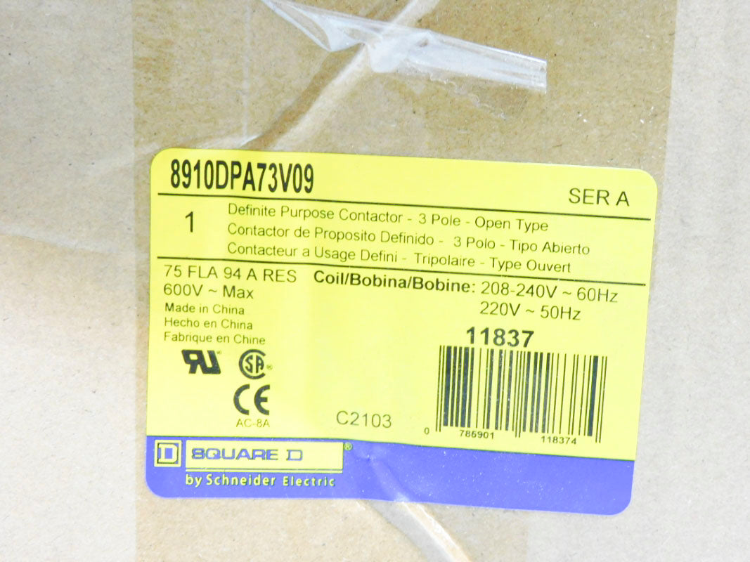 SQUARE D 8910DPA73V09 SER. A 208-240/220V NSFS