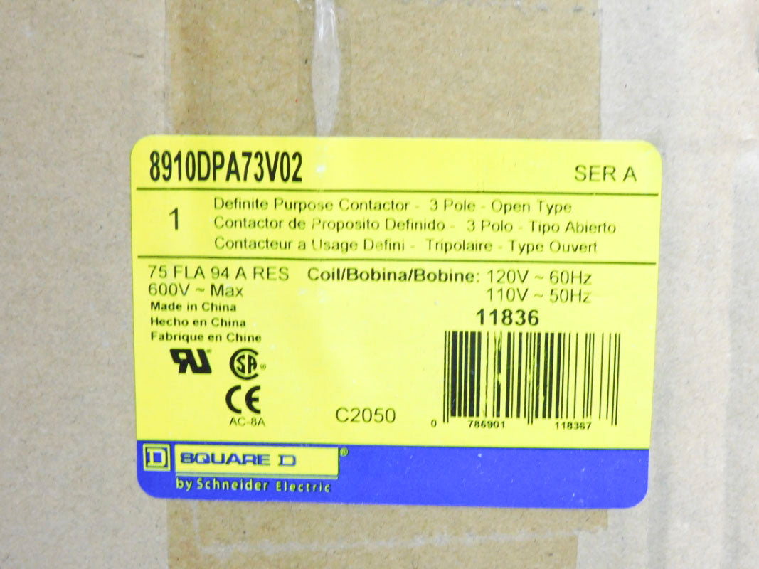 SQUARE D 8910DPA73V02 SER. A 110/120V NSMP
