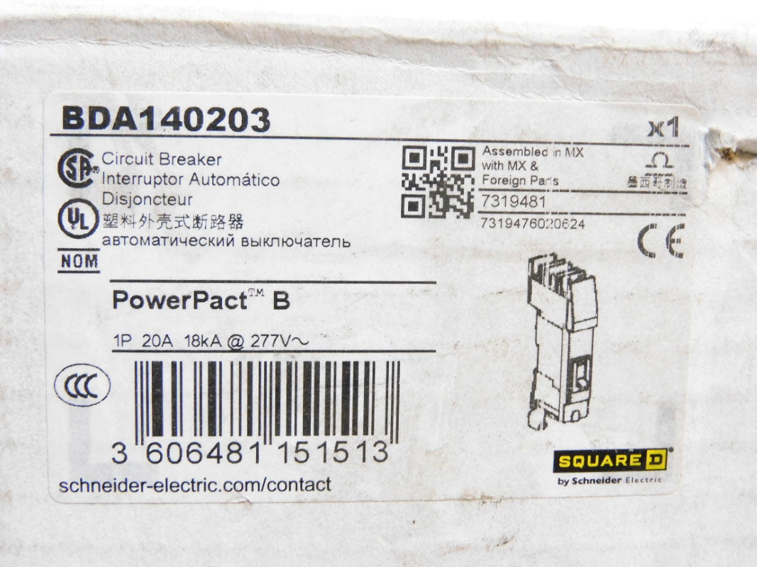 SQUARE D BDA140203 277V 20A NSMP