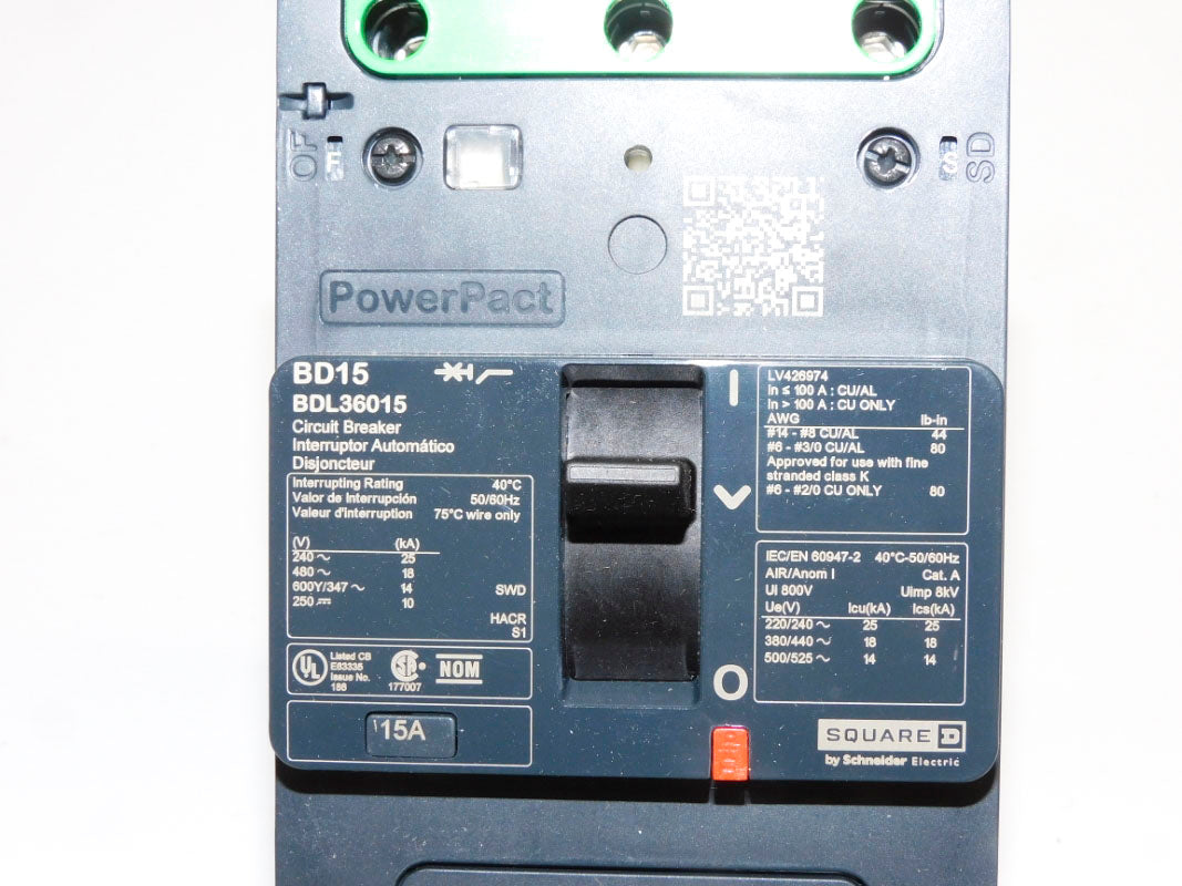SQUARE D BDL36015 480V 15A NSMP