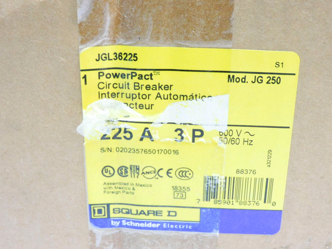 SQUARE D JGL36225 600V 225A NSMP