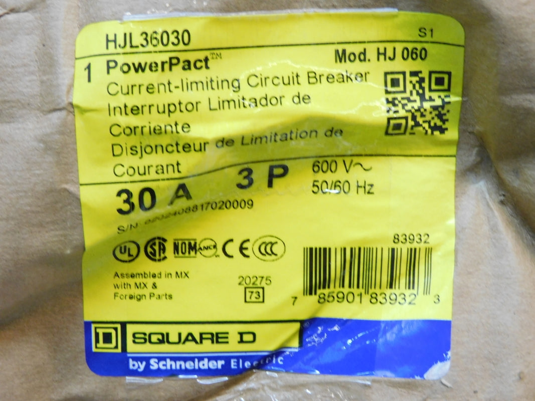 SQUARE D HJL36030 600V 30A NSMP