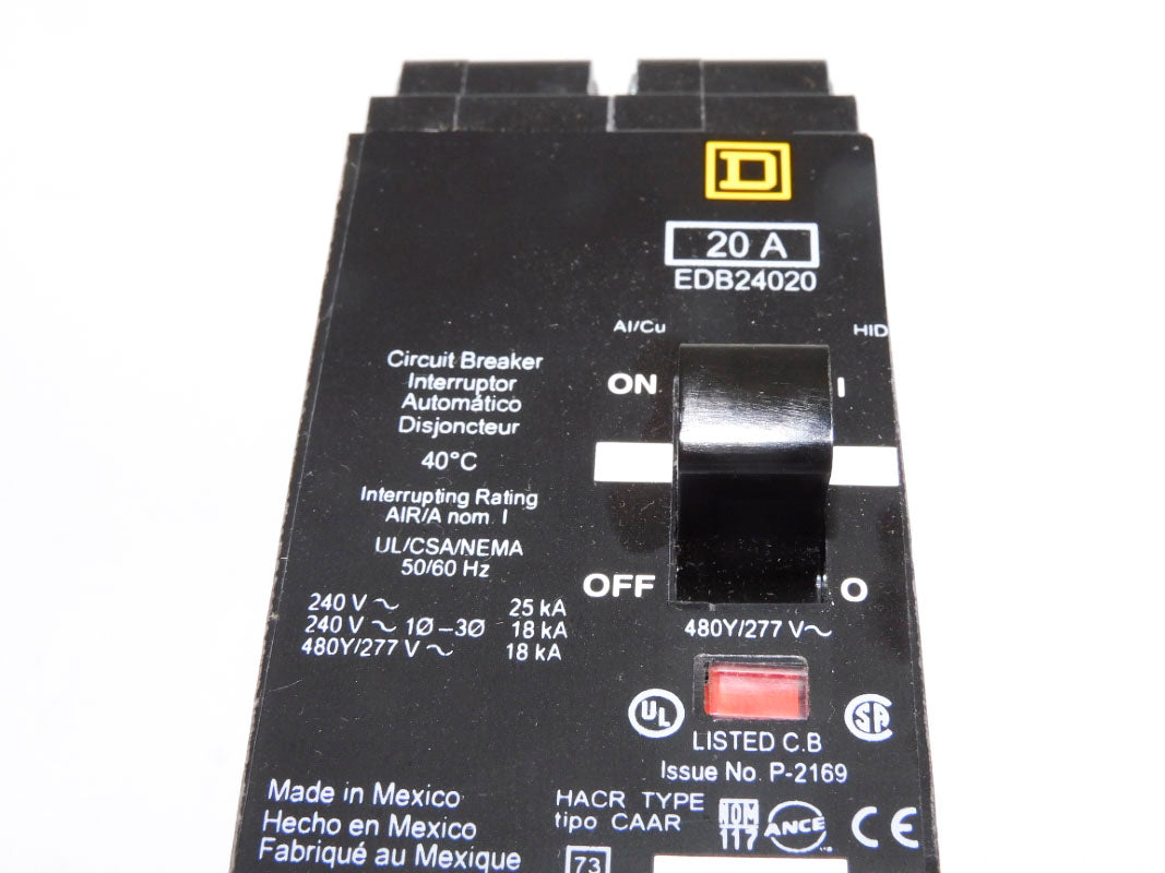 SQUARE D EDB24020 277V 20A NSMP