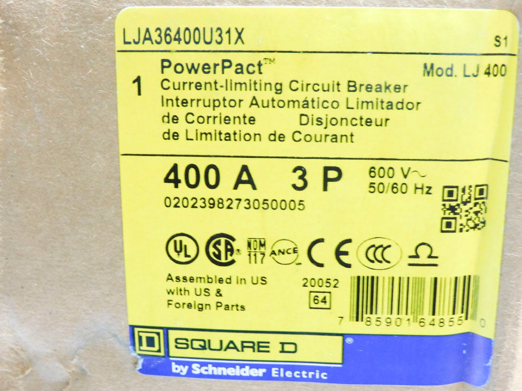 SQUARE D LJA36400U31X 600V 400A NSMP