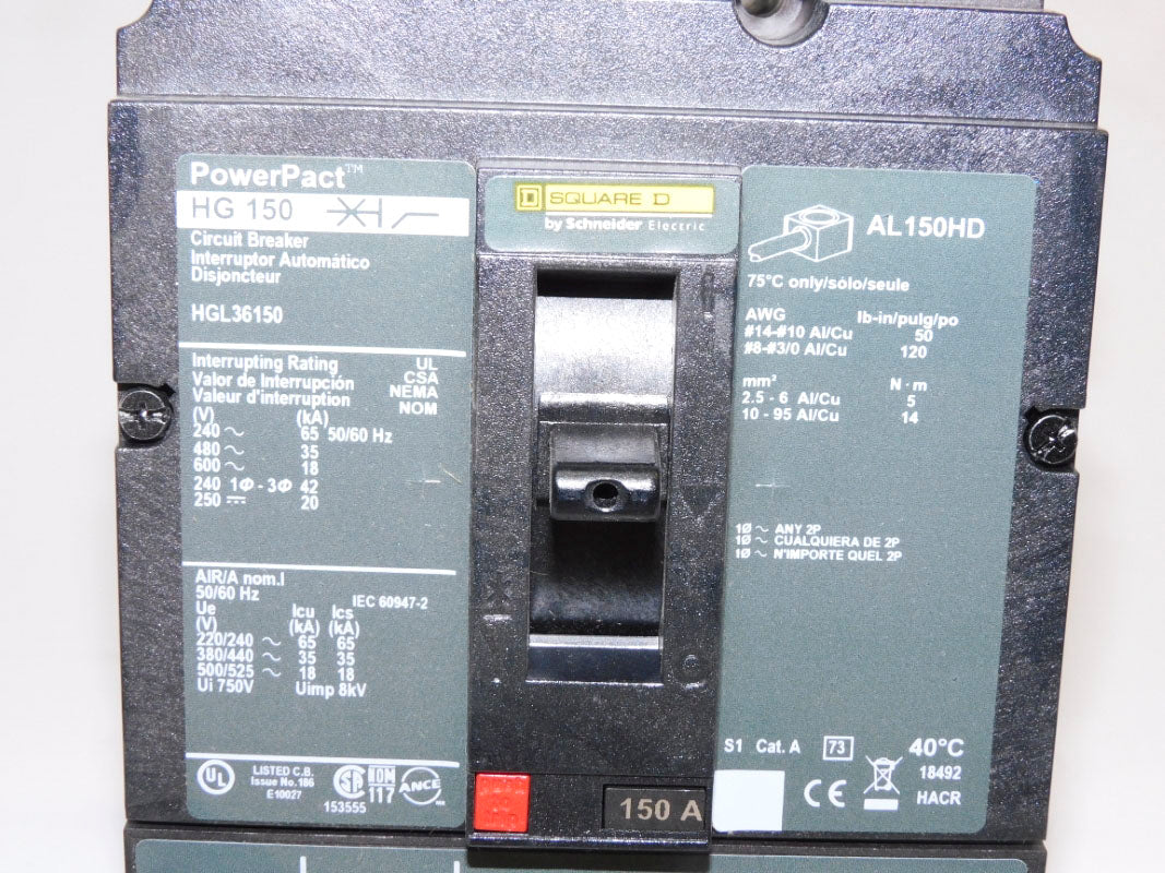 SQUARE D HGL36150 600V 150A NSMP