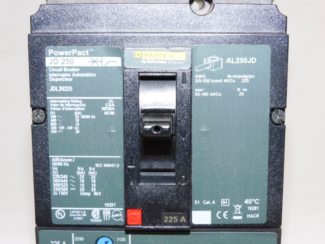 SQUARE D JDL26225 600V 225A NSMP