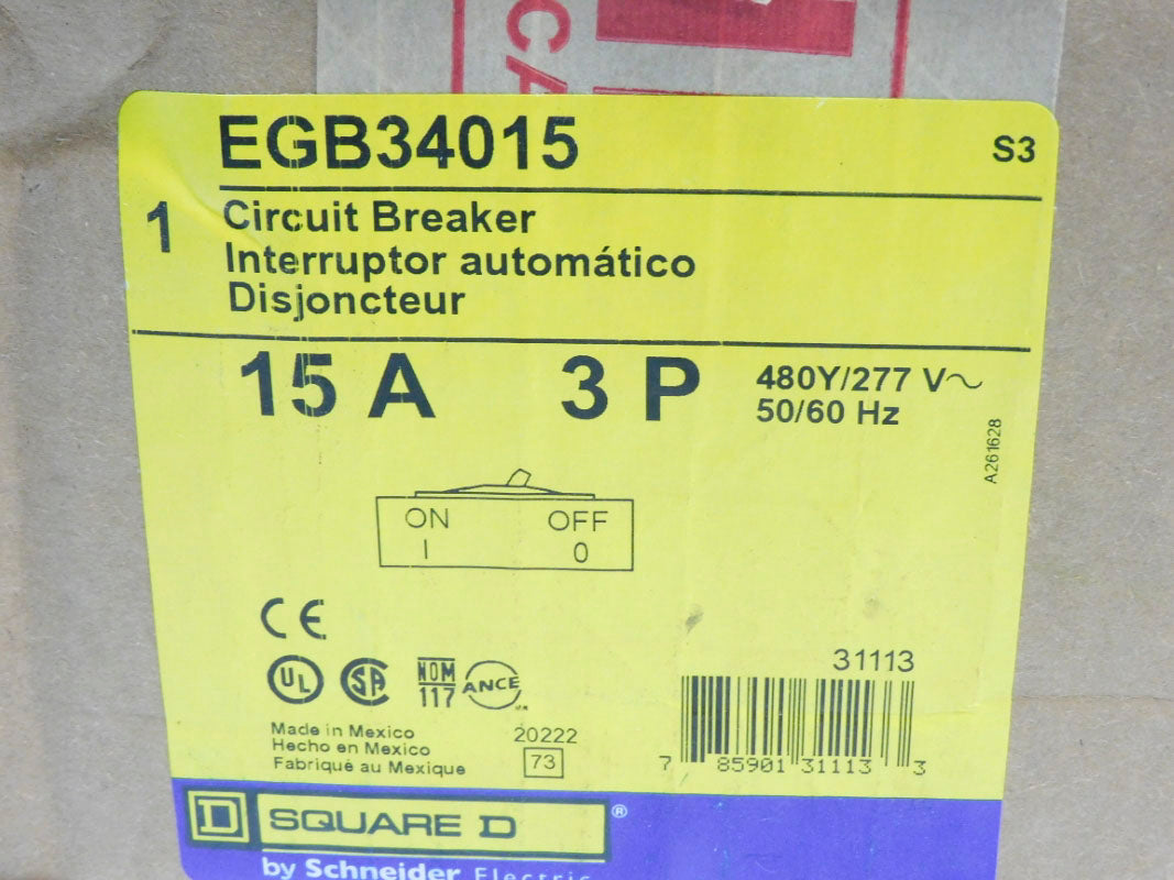 SQUARE D EGB34015 277V 15A NSMP