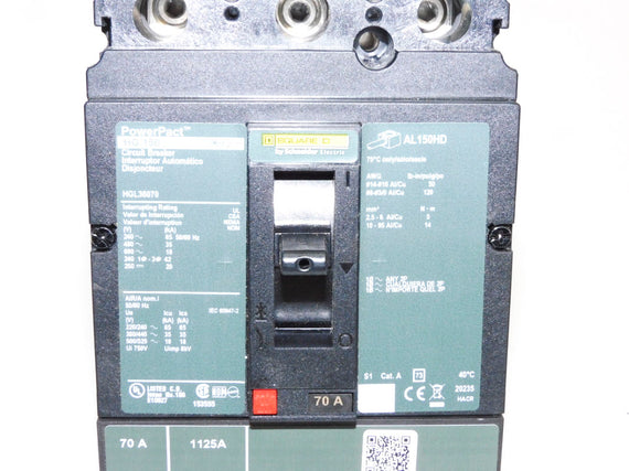 SQUARE D HGL36070 70A 600V NSNP