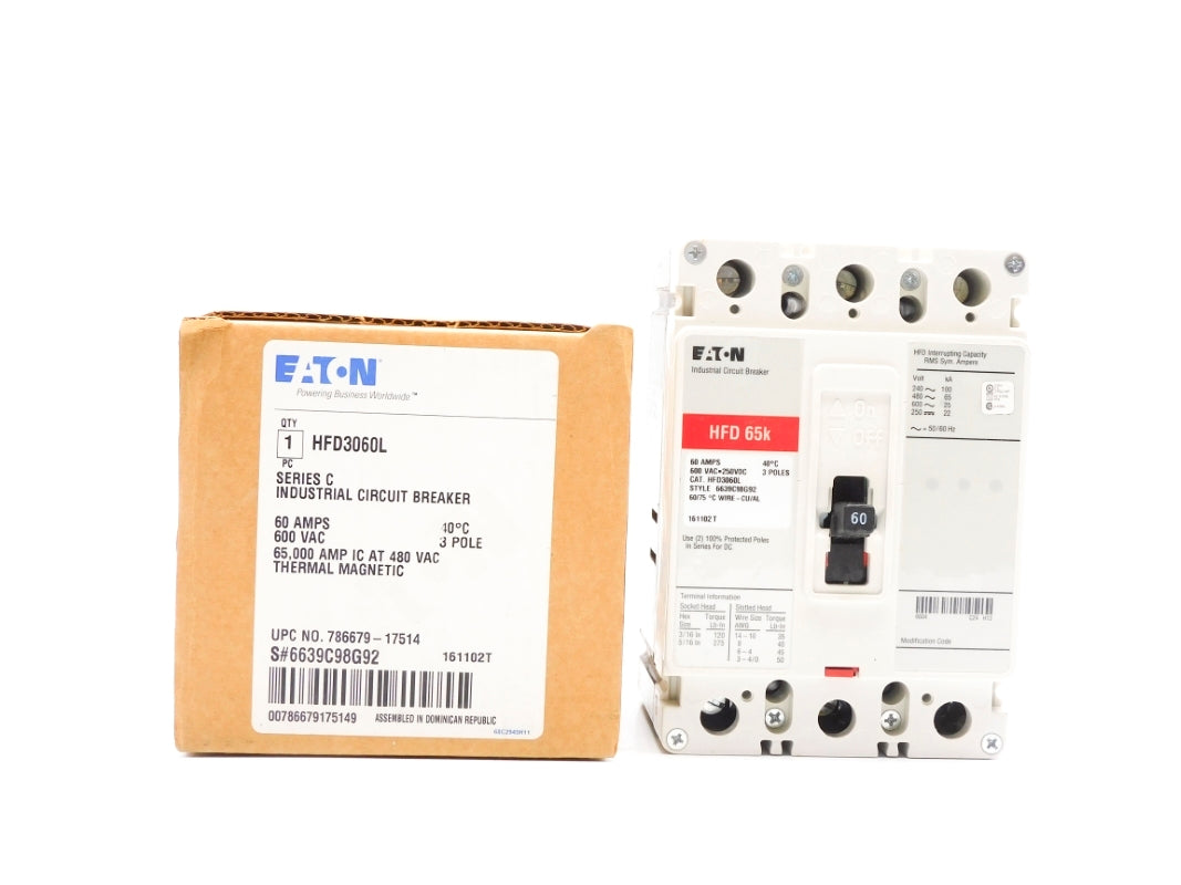 EATON HFD3060L SER. C 600VAC 60A NSMP