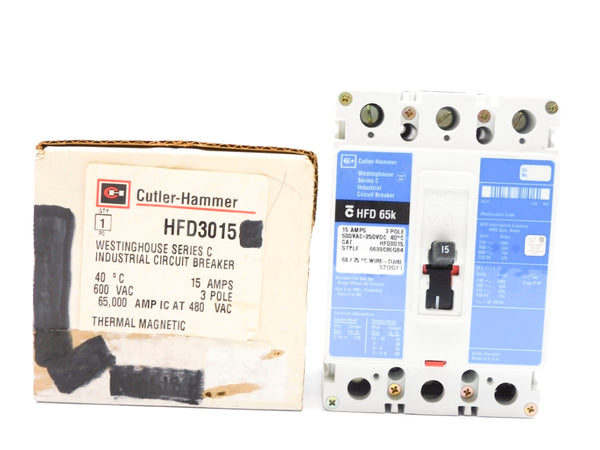 CUTLER HAMMER HFD3015 SER. C 15A 600VAC NSMP