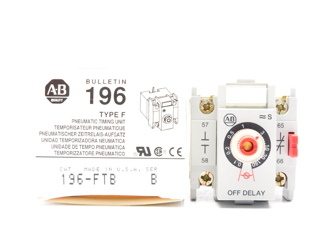 ALLEN BRADLEY 196-FTB SER. B 600VAC 1.2A 0.1-180S (GY/BL) NSMP