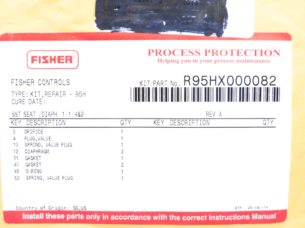 FISHER CONTROLS R95HX000082 NSMP