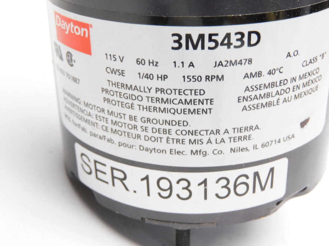DAYTON 3M543D 115V 1.1A NSMP