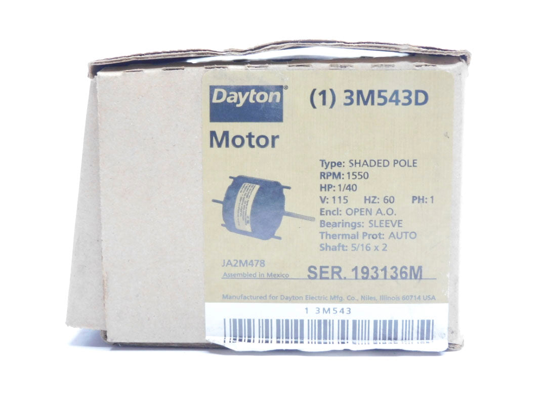 DAYTON 3M543D 115V 1.1A NSMP
