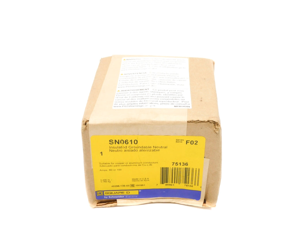 SQUARE D SN0610 SER. F02 60/100A NSFS
