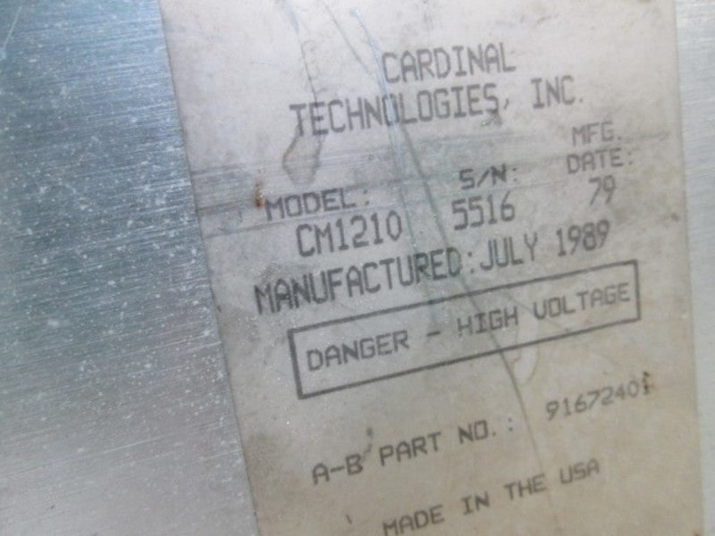 CARDINAL TECHNOLOGIES, INC. MONITOR CM1210  UNMP