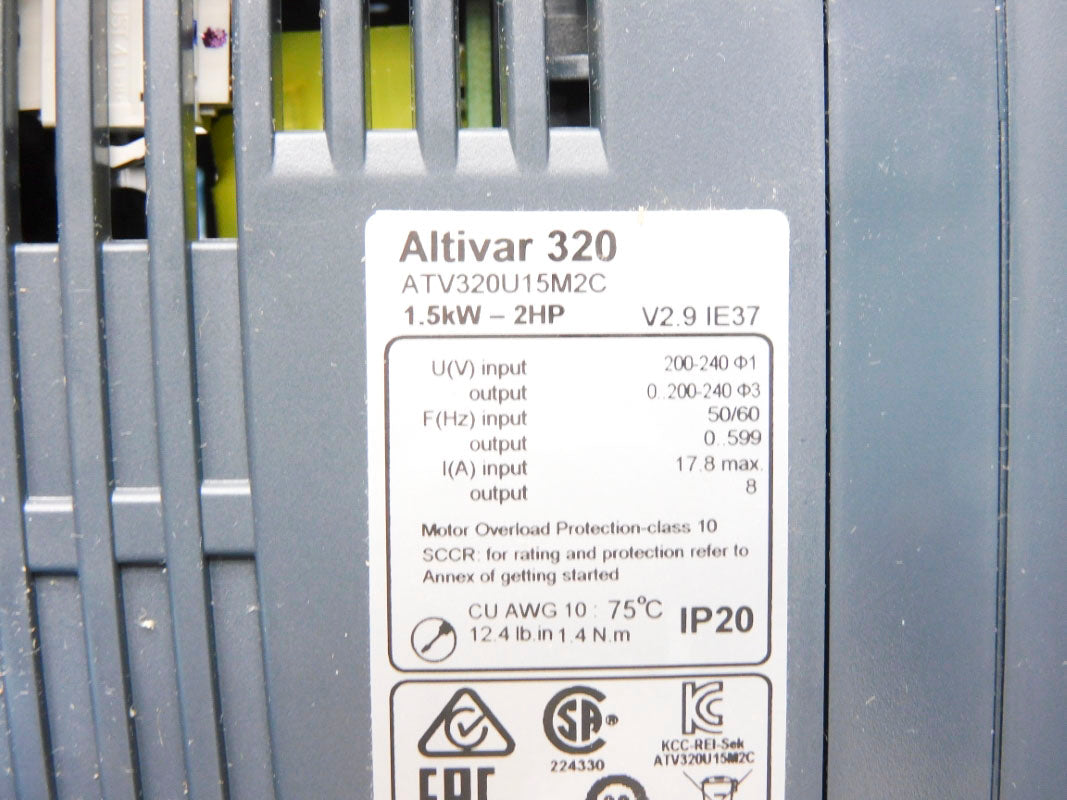 SCHNEIDER ELECTRIC ATV320U15M2C 200-240VAC 17.8A NSMP