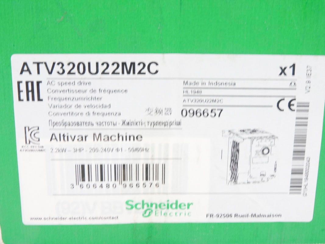 SCHNEIDER ELECTRIC ATV320U22M2C 200-240V 24A NSMP