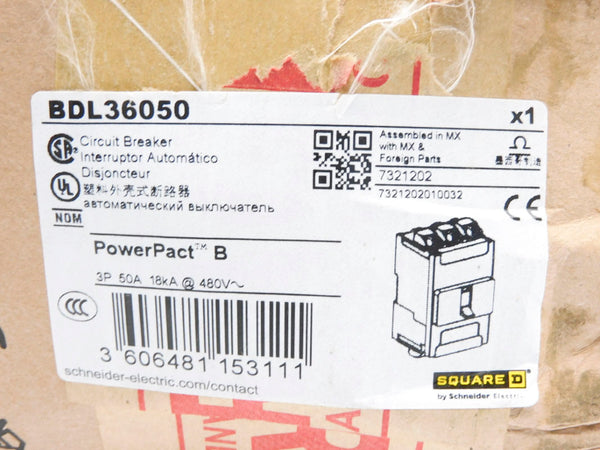SQUARE D BDL36050 480V 50A NSMP