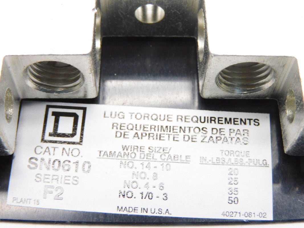 SQUARE D SN0610 SER. F02 60/100A NSMP