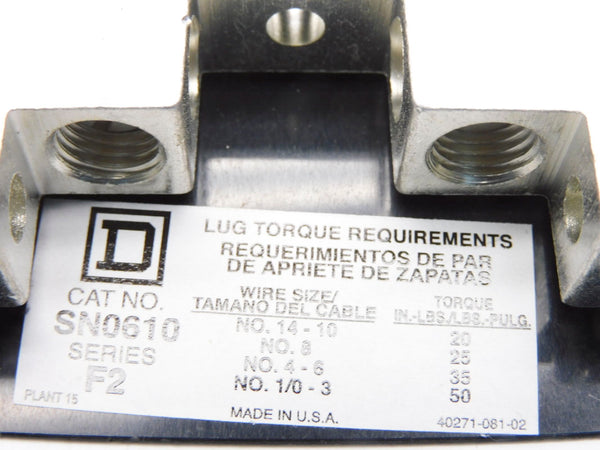 SQUARE D SN0610 SER. F02 60/100A NSMP