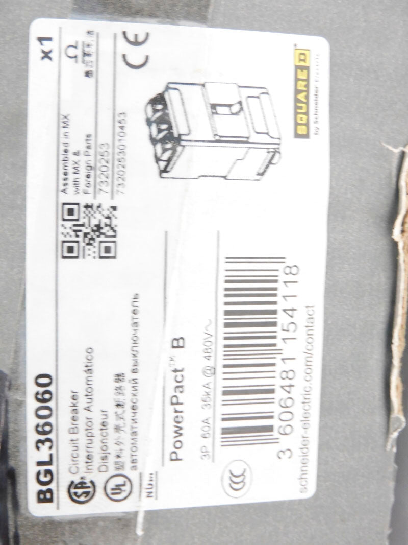 SQUARE D BGL36060 480V 60A  NSMP