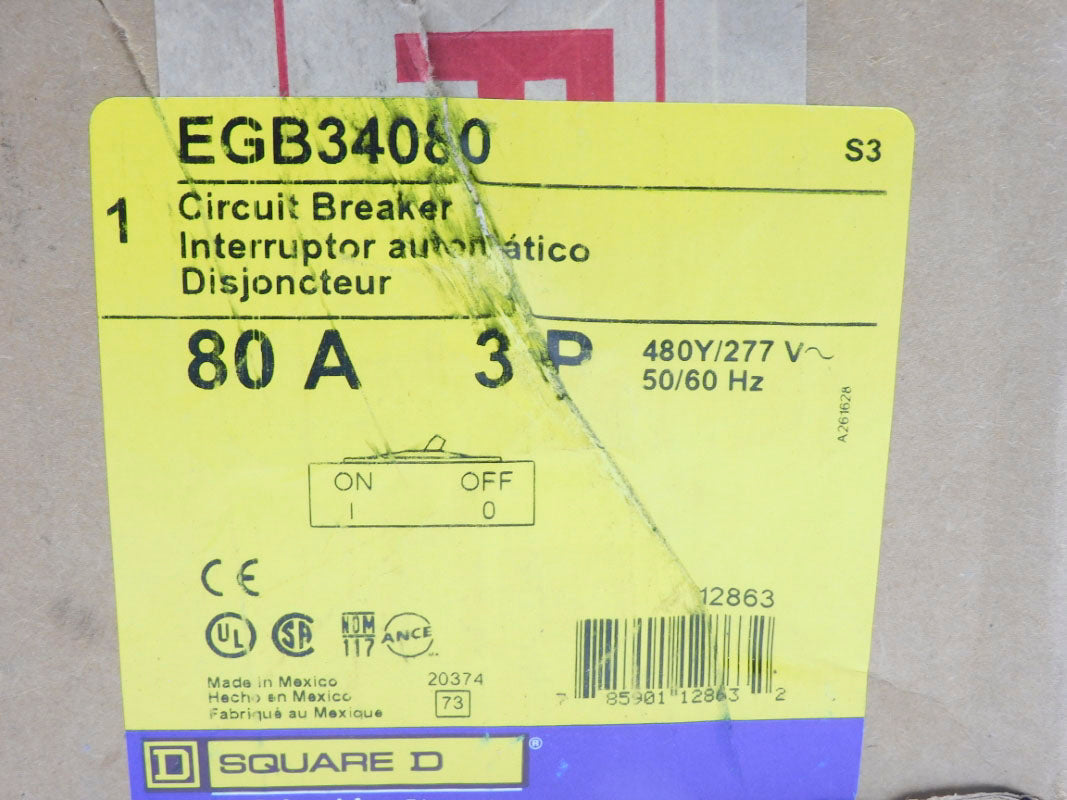 SQUARE D EGB34080 SER. 3 277V 80A NSMP
