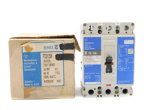 WESTINGHOUSE FD3150 6639C82G99 SER. C 600VAC 150A (BLUE) NSMP