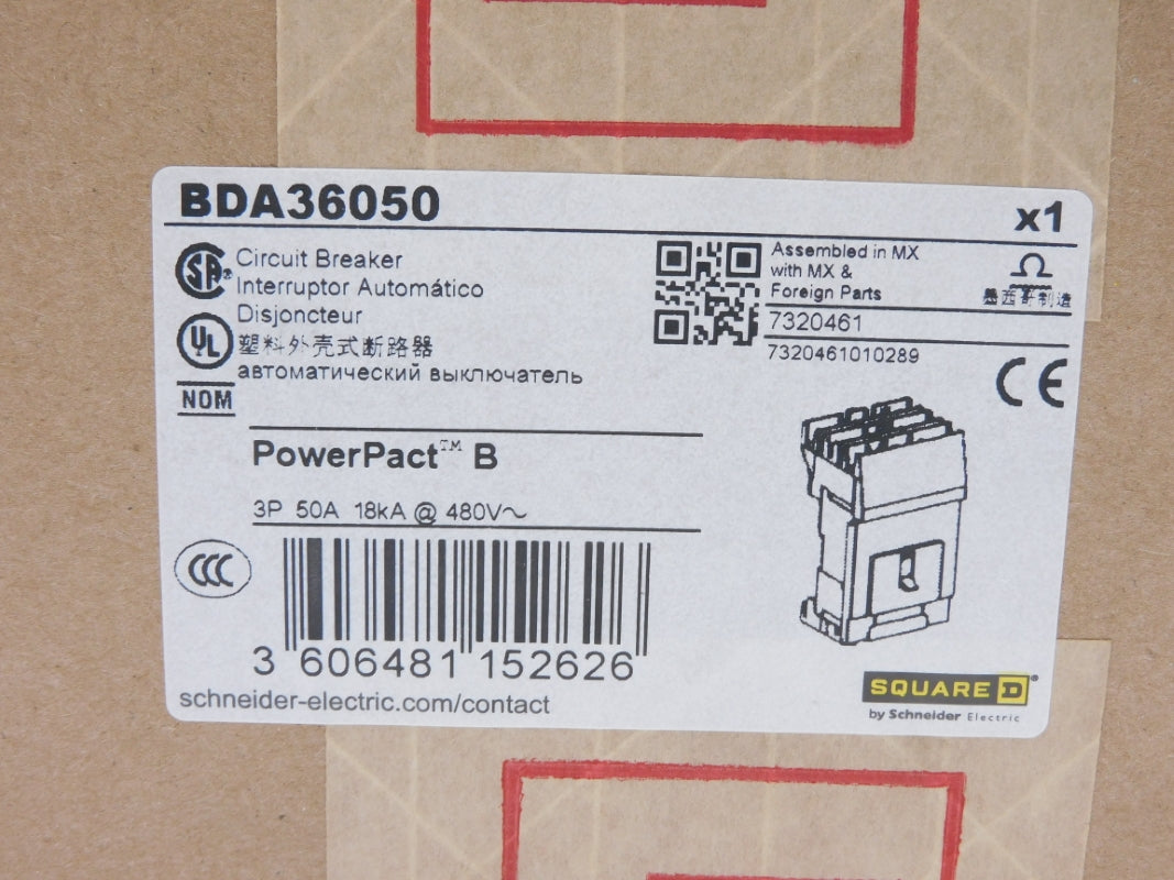 SQUARE D BDA36050 480V 50A NSFS