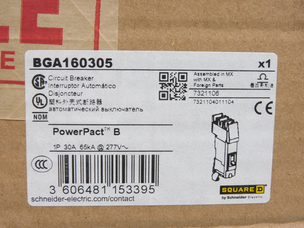 SQUARE D BGA160305 277V 30A NSFS