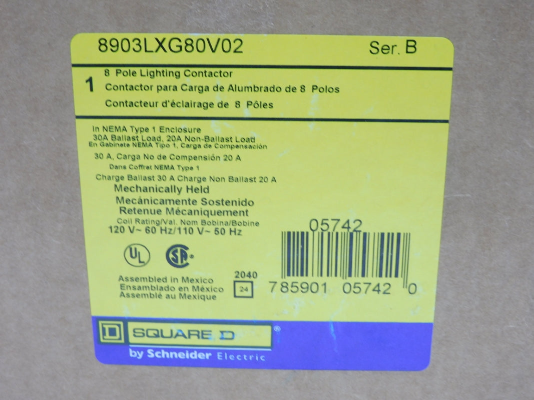 SQUARE D 8903LXG80V02 SER. B 120V 30A NSMP