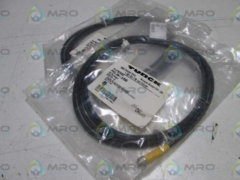 LOT OF 2 TURCK SENSOR CABLE  PKG 3M-2/S90 NSMP