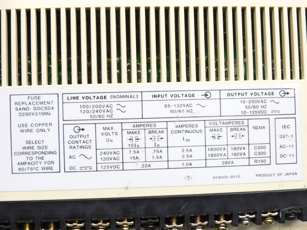 ALLEN BRADLEY 1745-LP101 SER.C F/W 5 240VAC 15A UNMP