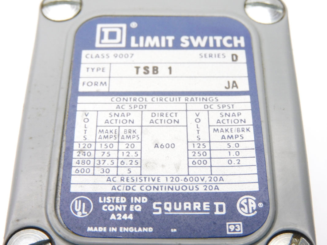 SQUARE D 9007TSB1 SER. D 600V 30A NSNP
