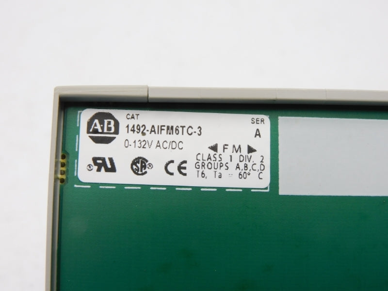 ALLEN BRADLEY 1492-AIFM6TC-3 SER. A 132VAC/DC (BR/WH) NSMP