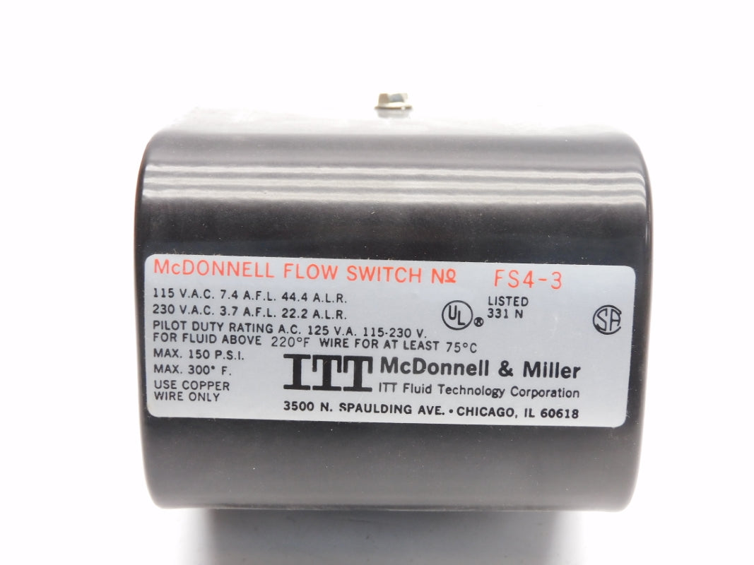 MCDONNELL&MILLER FS4-3 230VAC 3.7A 150PSI NSMP