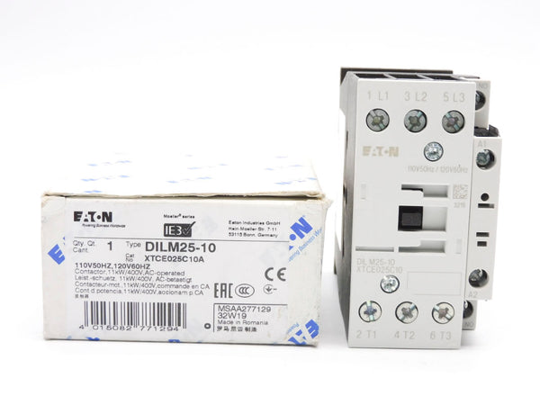 EATON XTCE025C10A DILM25-10 110/120V 45A NSMP