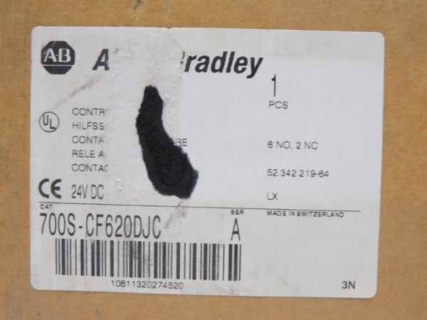 ALLEN BRADLEY 700S-CF620DJC SER. A 24VDC 20A (BR/WH) NSMP