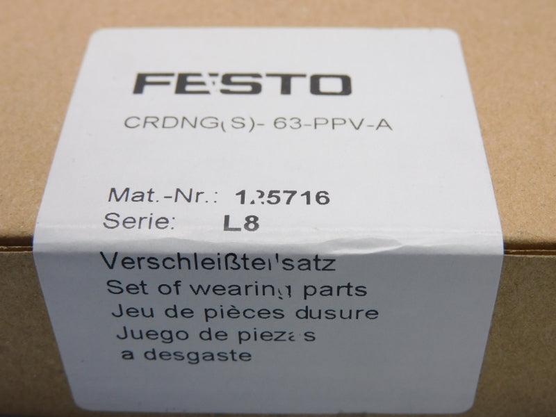 FESTO CRDNG(S)-63-PPV-A 125716 SER. L8 NSFS