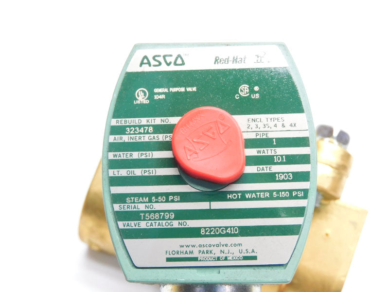 ASCO 8220G410 120/110V 5-150PSI 1" NSNP