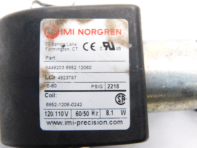 NORGREN 8449203.6852.12060 120/110V 0-60PSI UNMP
