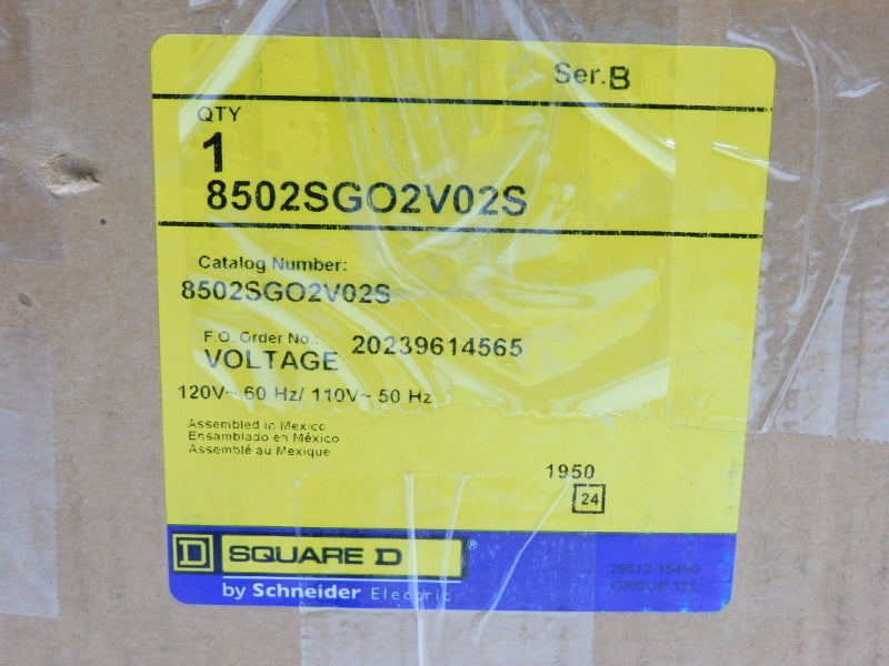 SQUARE D 8502SGO2V02S SER. B 110/120V NSMP